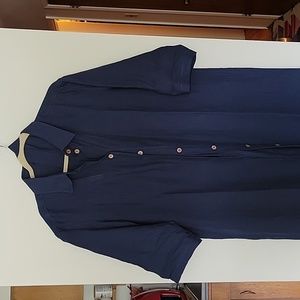 Off/On oversized linen shirt dress, navy sz L